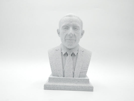 Oppenheimer Bust Sculpture – 3D Printed Physicist Statue For Home Office Decor