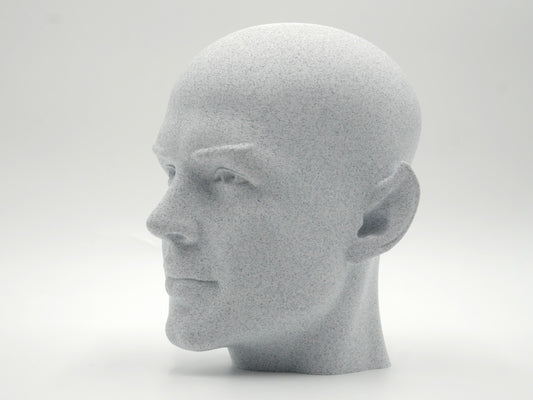 Bald Spock Bust – Minimalist Vulcan Sculpture | 3D Printed Sci-Fi Statue for Office & Library Decor