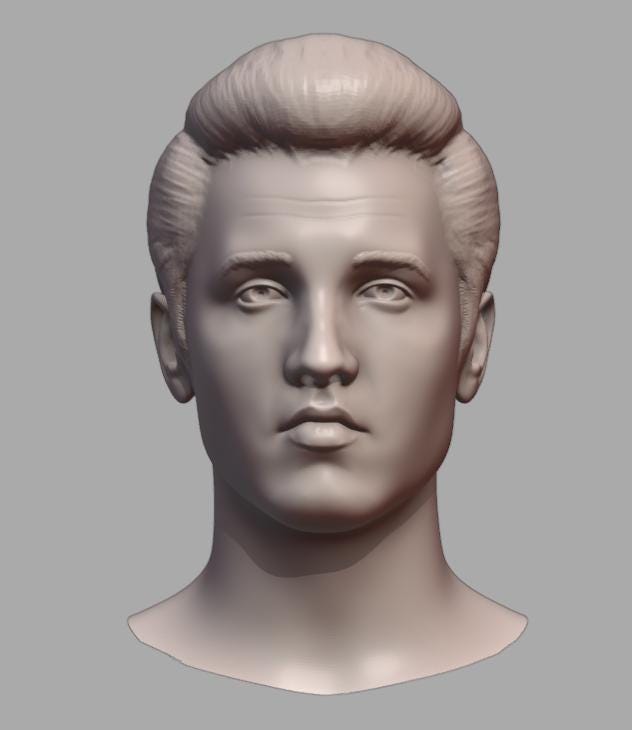 Elvis Presley Bust – Rock and Roll Statue | Music Icon Sculpture for Home Office