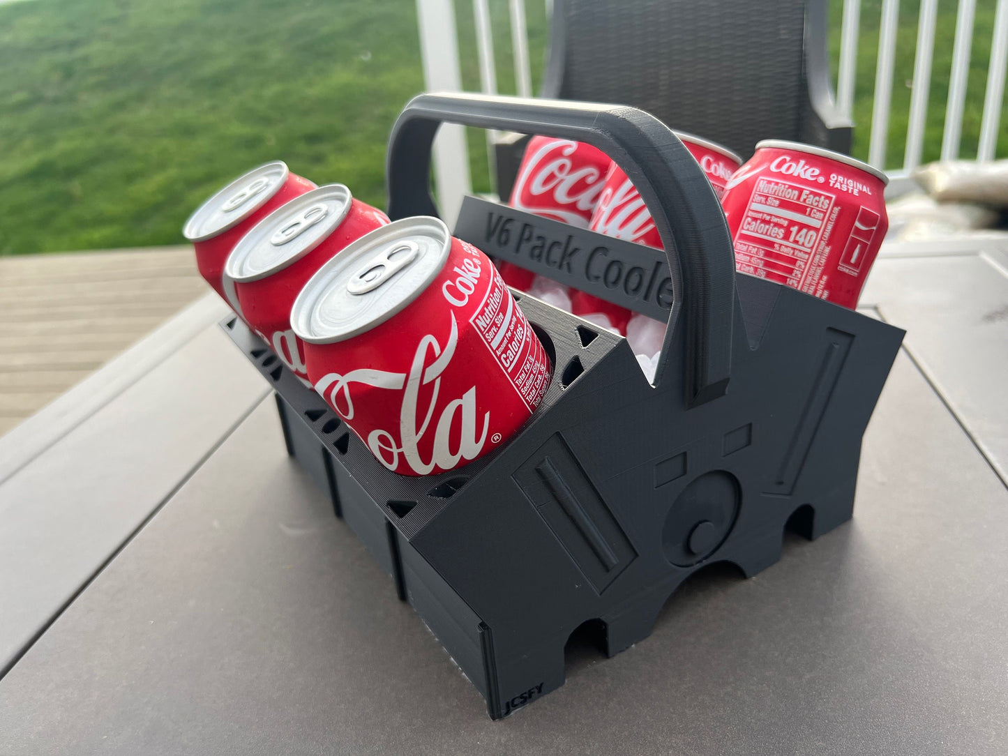 V6 Pack Cooler STL Download Engine Themed Portable Beverage Cooler for Tailgating Camping and Outdoor Activities