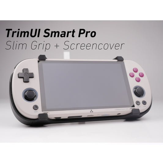 Felt TrimUI Smart Pro Slim Grip 2-in-1 Reversible Screen Cover & Slim Comfort Grip Case with Felt Wrap Ergonomic TRIMUI Handheld 2n1 Deluxe