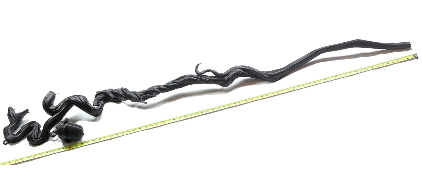 Fearne Staff 3D Printed Kit of the Adder all Black Critical Role Cosplay Prop Nature Cosplay Ready to Paint and Assemble 6ft Tall Calloway