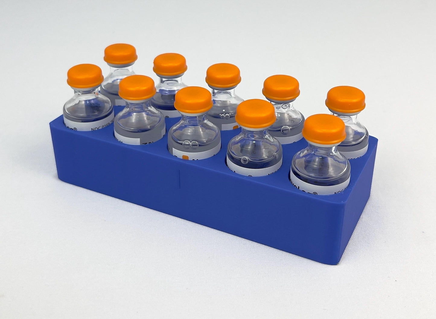 Insulin Vial Fridge Storage Organizer | Humalog Novalog Aspart Stackable Bins | Diabetic Injection Clutter Cleanup | Vial Holder