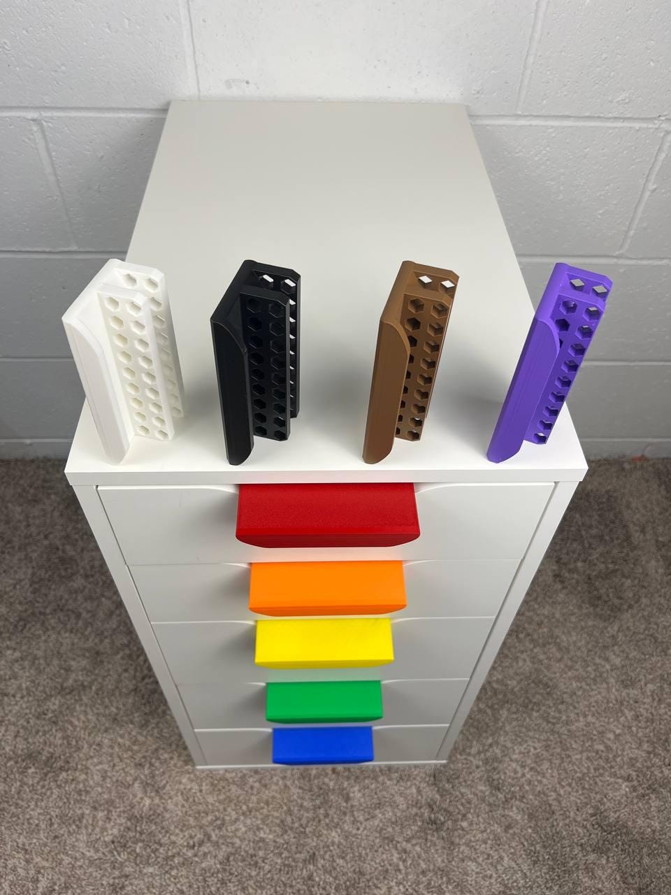 IKEA Inspired Alex Drawer Handles | Organize your Desk or Office Setup | Multiple Color 3D Printed Drawer Pulls IKEA Hack | Customized Gamer