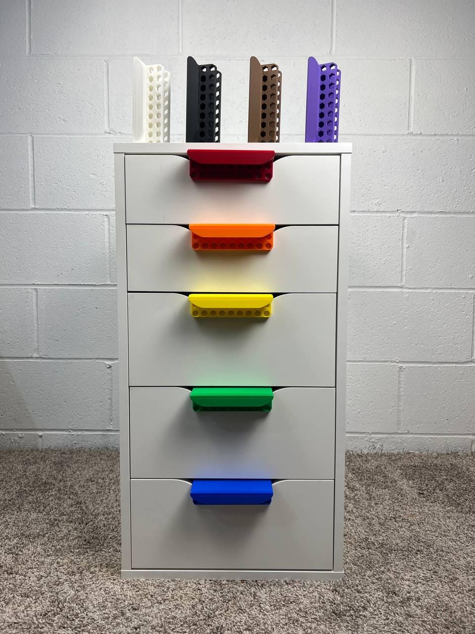 IKEA Inspired Alex Drawer Handles | Organize your Desk or Office Setup | Multiple Color 3D Printed Drawer Pulls IKEA Hack | Customized Gamer