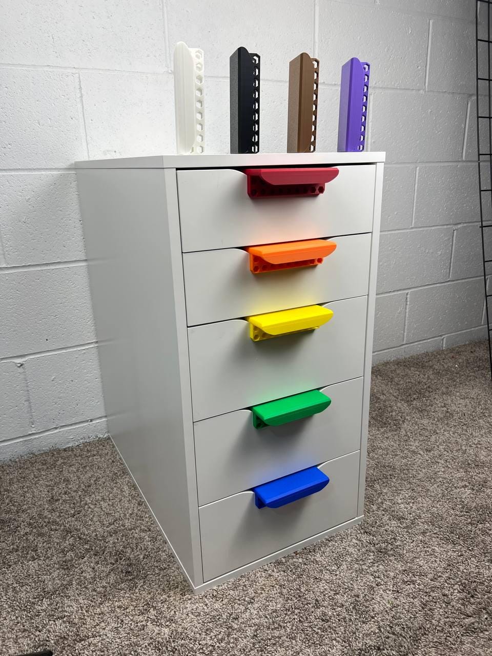 IKEA Inspired Alex Drawer Handles | Organize your Desk or Office Setup | Multiple Color 3D Printed Drawer Pulls IKEA Hack | Customized Gamer