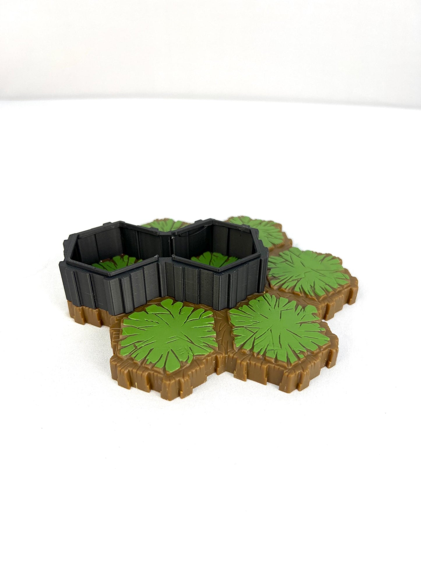 Hero Scape Riser Pieces Pack | Grow Your Landscape Battle Arena | Paintable Miniature Board Game | Connects with Existing Terrain Hex Tiles