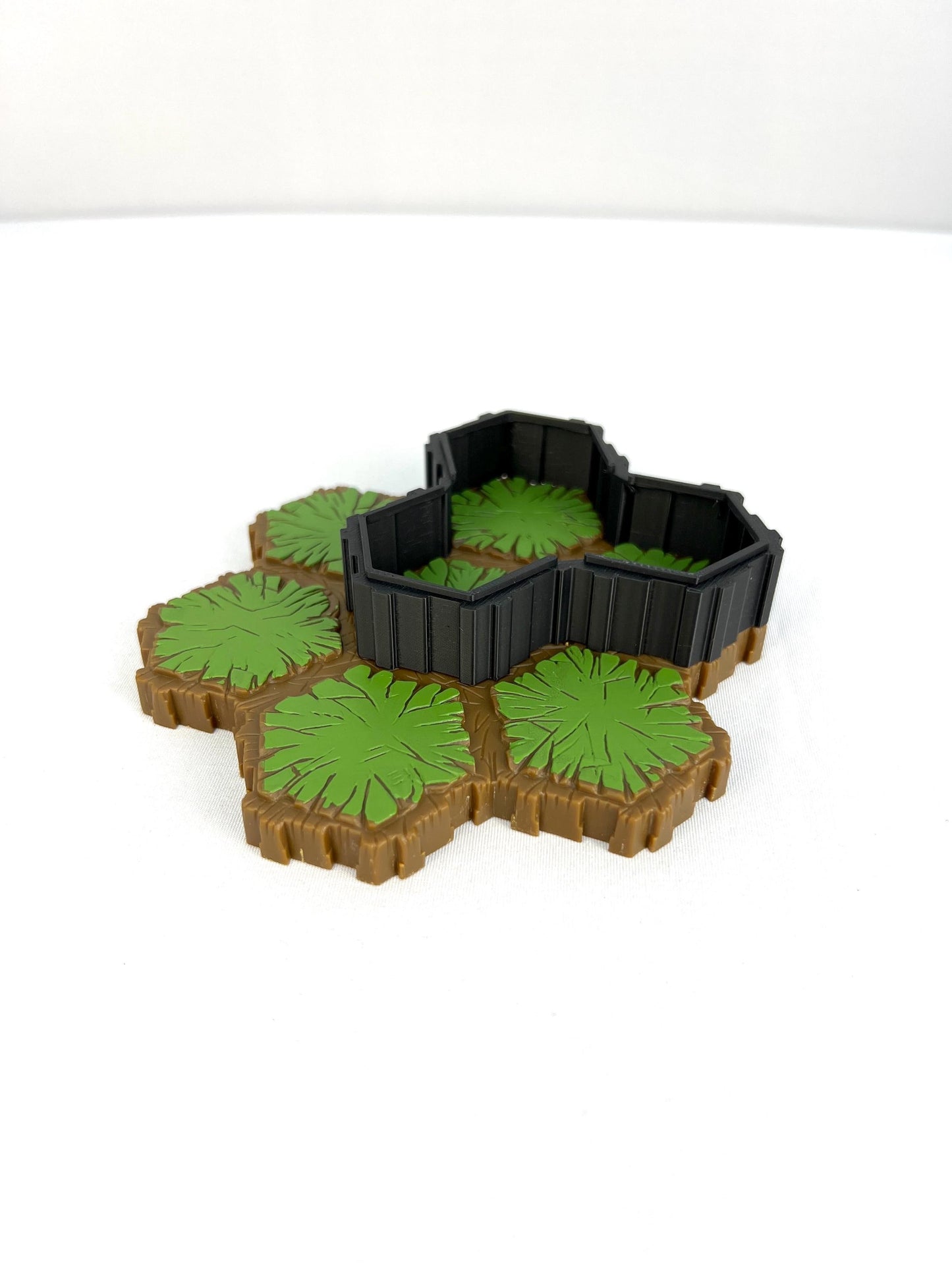 Hero Scape Riser Pieces Pack | Grow Your Landscape Battle Arena | Paintable Miniature Board Game | Connects with Existing Terrain Hex Tiles