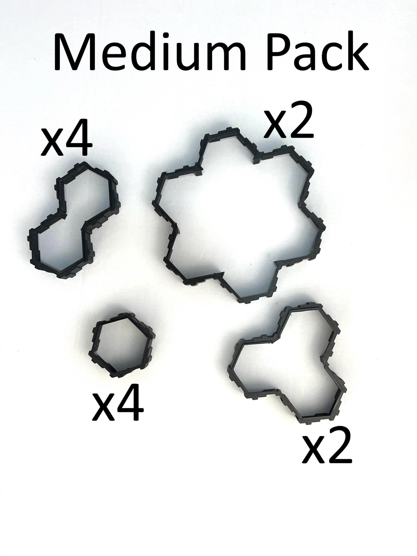 Hero Scape Riser Pieces Pack | Grow Your Landscape Battle Arena | Paintable Miniature Board Game | Connects with Existing Terrain Hex Tiles