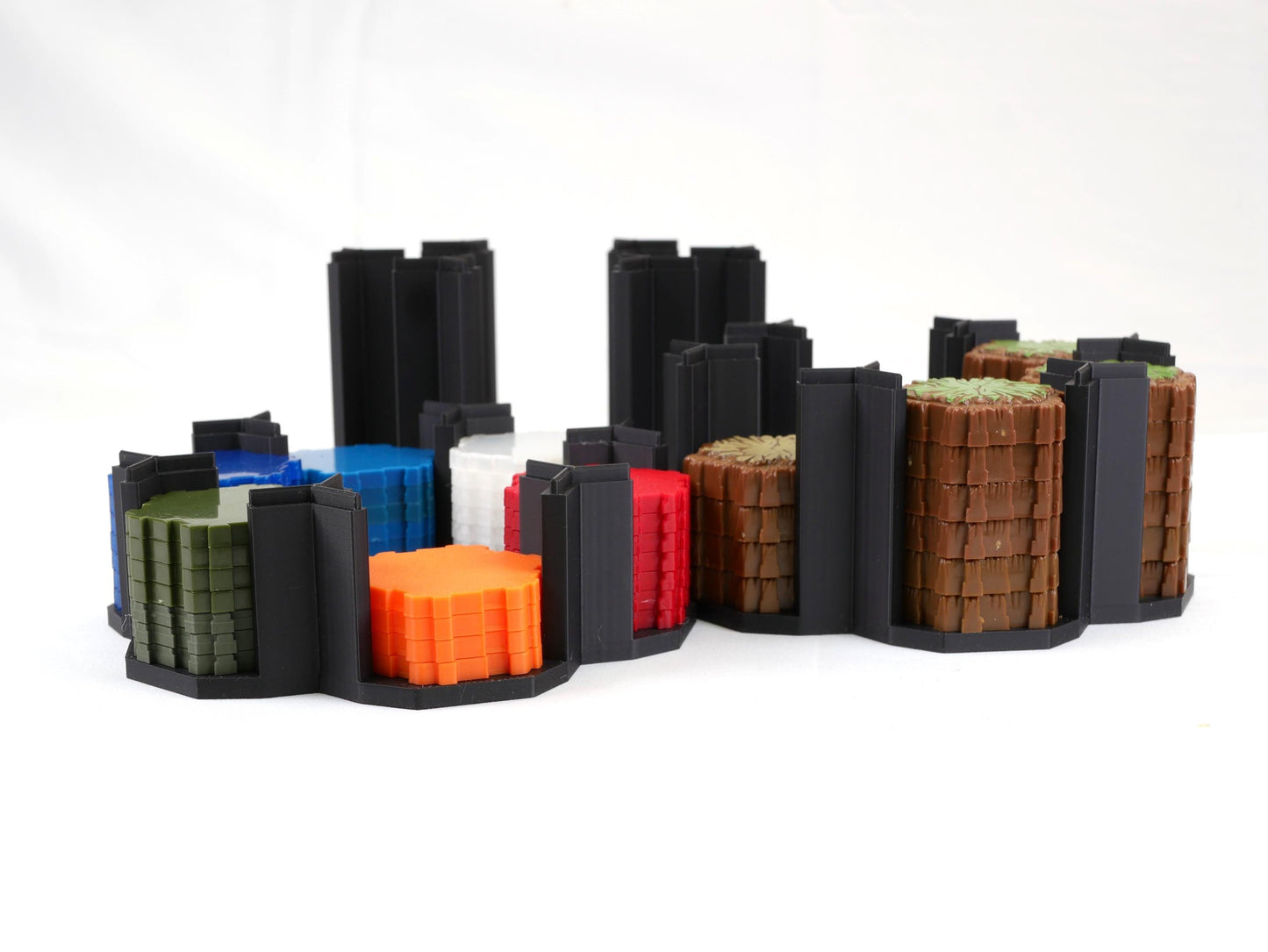 Hero Scape Single Hex Organizer | Stack and Maintain Your Single Hex Pieces | Paintable Miniature Board Game | Bin Box Container Storage