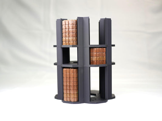 Hero Scape Single Hex Organizer | Stack and Maintain Your Single Hex Pieces | Paintable Miniature Board Game | Bin Box Container Storage