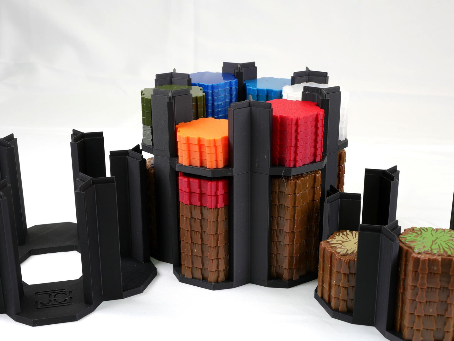 Hero Scape Single Hex Organizer | Stack and Maintain Your Single Hex Pieces | Paintable Miniature Board Game | Bin Box Container Storage
