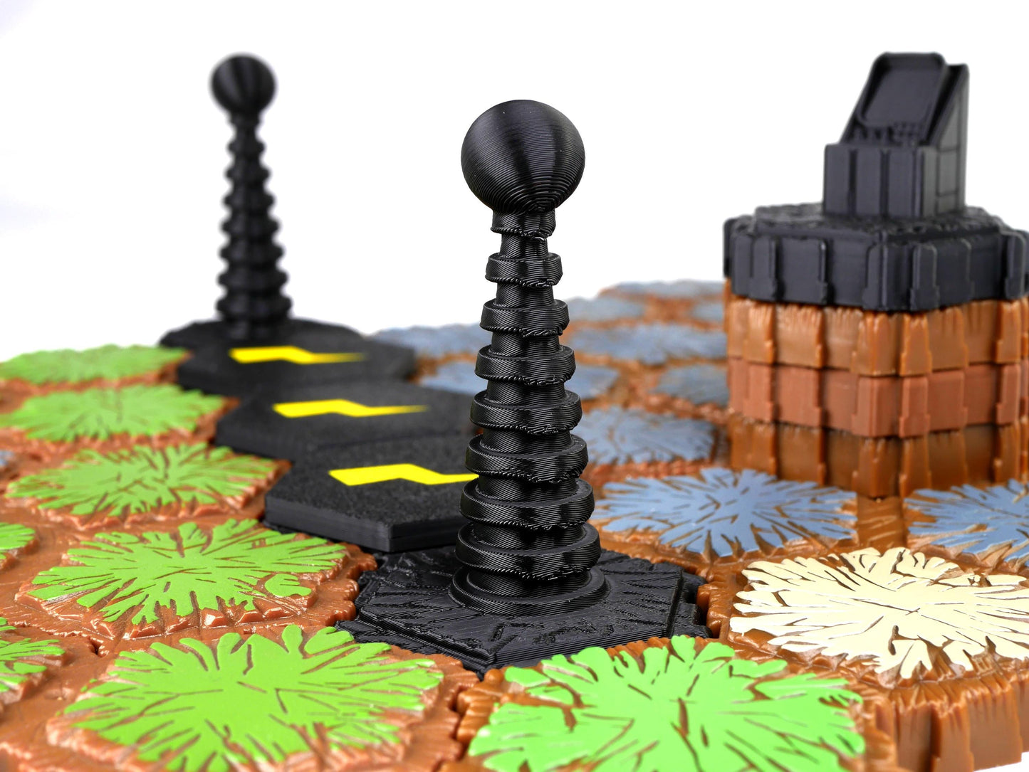 Tesla Gate Hero Scape Obstacle Interactive | Tabletop Terrain Hex Pieces | Paintable Miniature Board Game | DnD Role Play Game Upgrade Tile