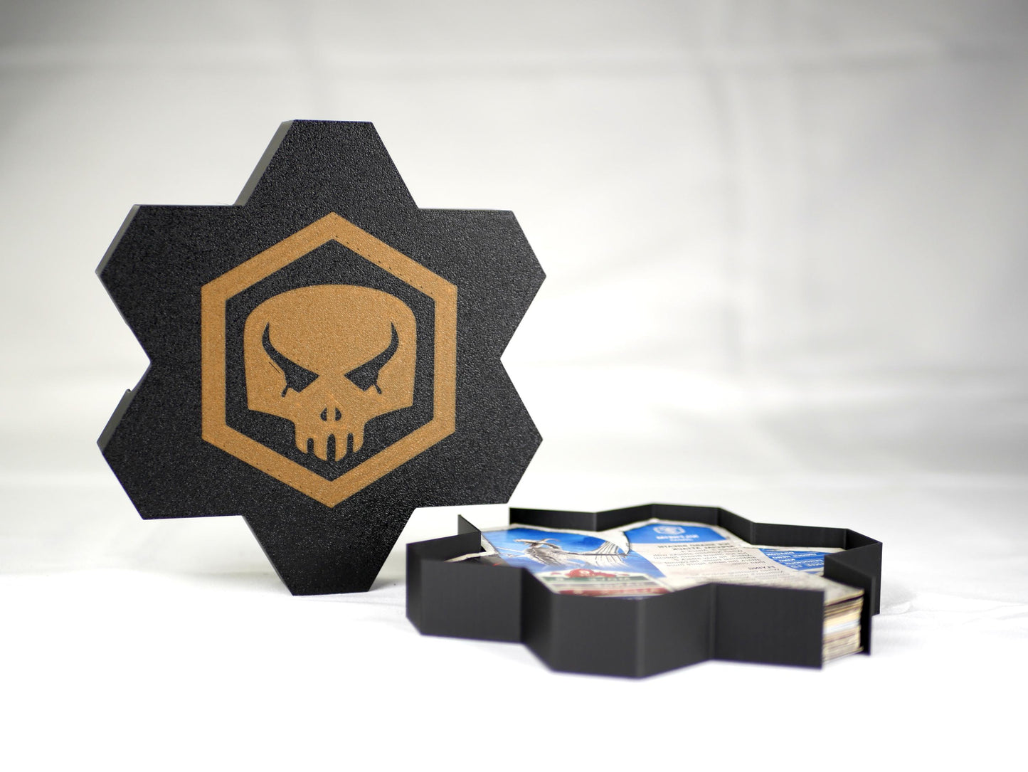 Hero Scape Unit Card Organizer | Protect Manage Heroes Squads | Paintable Miniature Board Game | Hex Bin Box Container Storage for Heroscape
