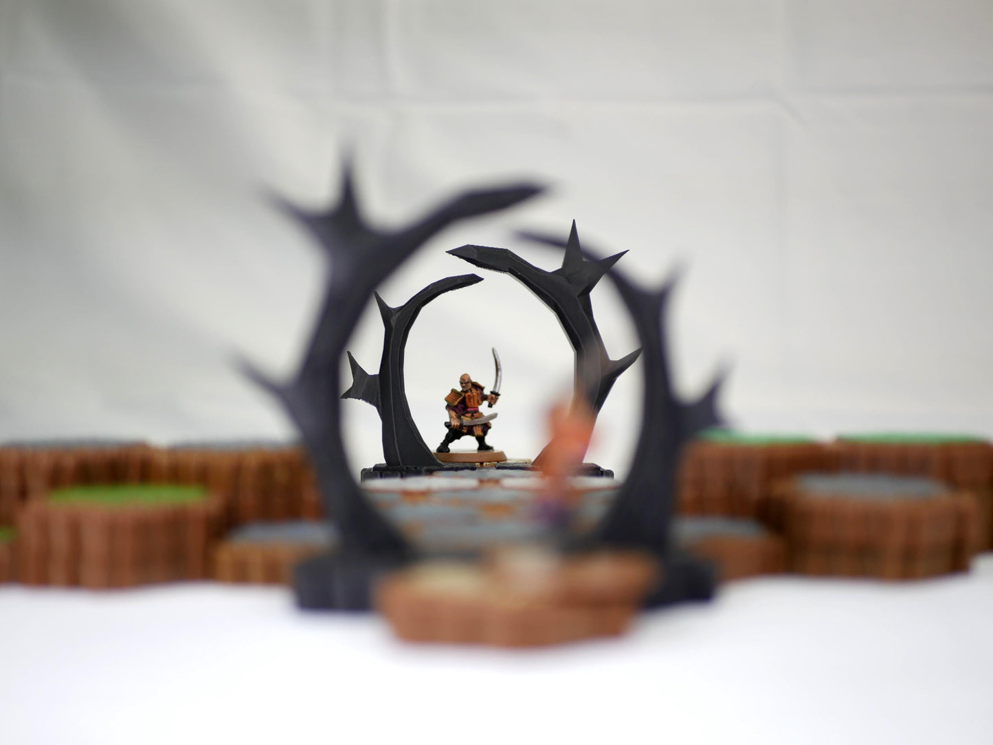 Hero Scape Obstacle Interactive Viking Portal | Tabletop Terrain Hex Pieces | Paintable Miniature Board | DnD Role Play Game Upgrade Tile