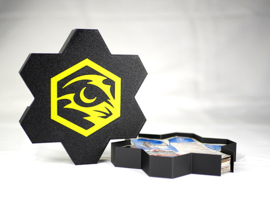 Hero Scape Unit Card Organizer | Protect Manage Heroes Squads | Paintable Miniature Board Game | Hex Bin Box Container Storage for Heroscape