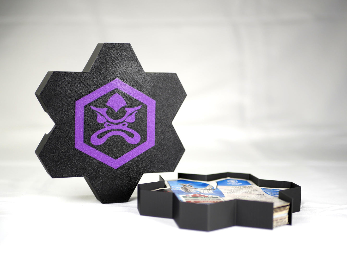 Hero Scape Unit Card Organizer | Protect Manage Heroes Squads | Paintable Miniature Board Game | Hex Bin Box Container Storage for Heroscape