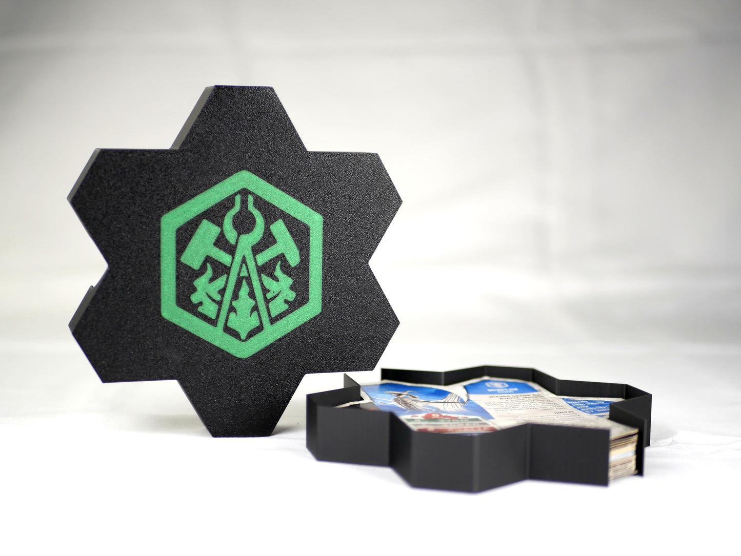 Hero Scape Unit Card Organizer | Protect Manage Heroes Squads | Paintable Miniature Board Game | Hex Bin Box Container Storage for Heroscape