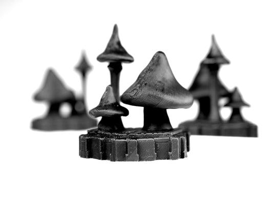 Hero Scape Single Hex Obstacle Mushrooms | Tabletop Terrain Hex Pieces | Paintable Miniature Board Game | DnD Role Play Game Upgrade Tile