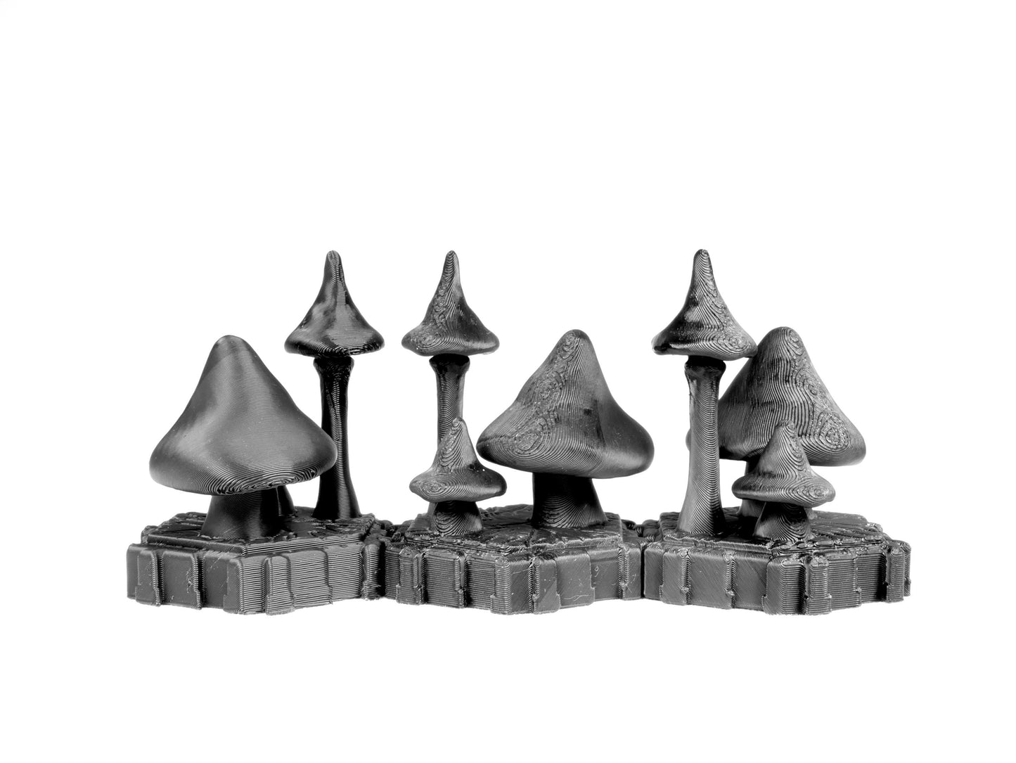 Hero Scape Single Hex Obstacle Mushrooms | Tabletop Terrain Hex Pieces | Paintable Miniature Board Game | DnD Role Play Game Upgrade Tile