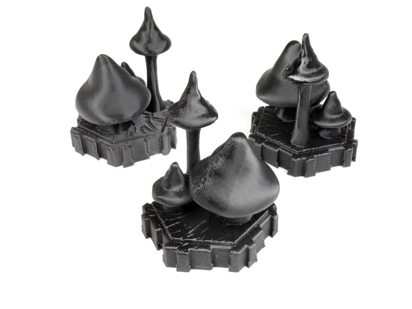 Hero Scape Single Hex Obstacle Mushrooms | Tabletop Terrain Hex Pieces | Paintable Miniature Board Game | DnD Role Play Game Upgrade Tile
