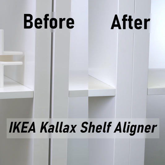 KALLAX Aligner Shelf Straightener | Straight Edge Your Multiple Shelves | Hook Clip Pressure Fit Tool No Glue Or Screws White Black IKEA