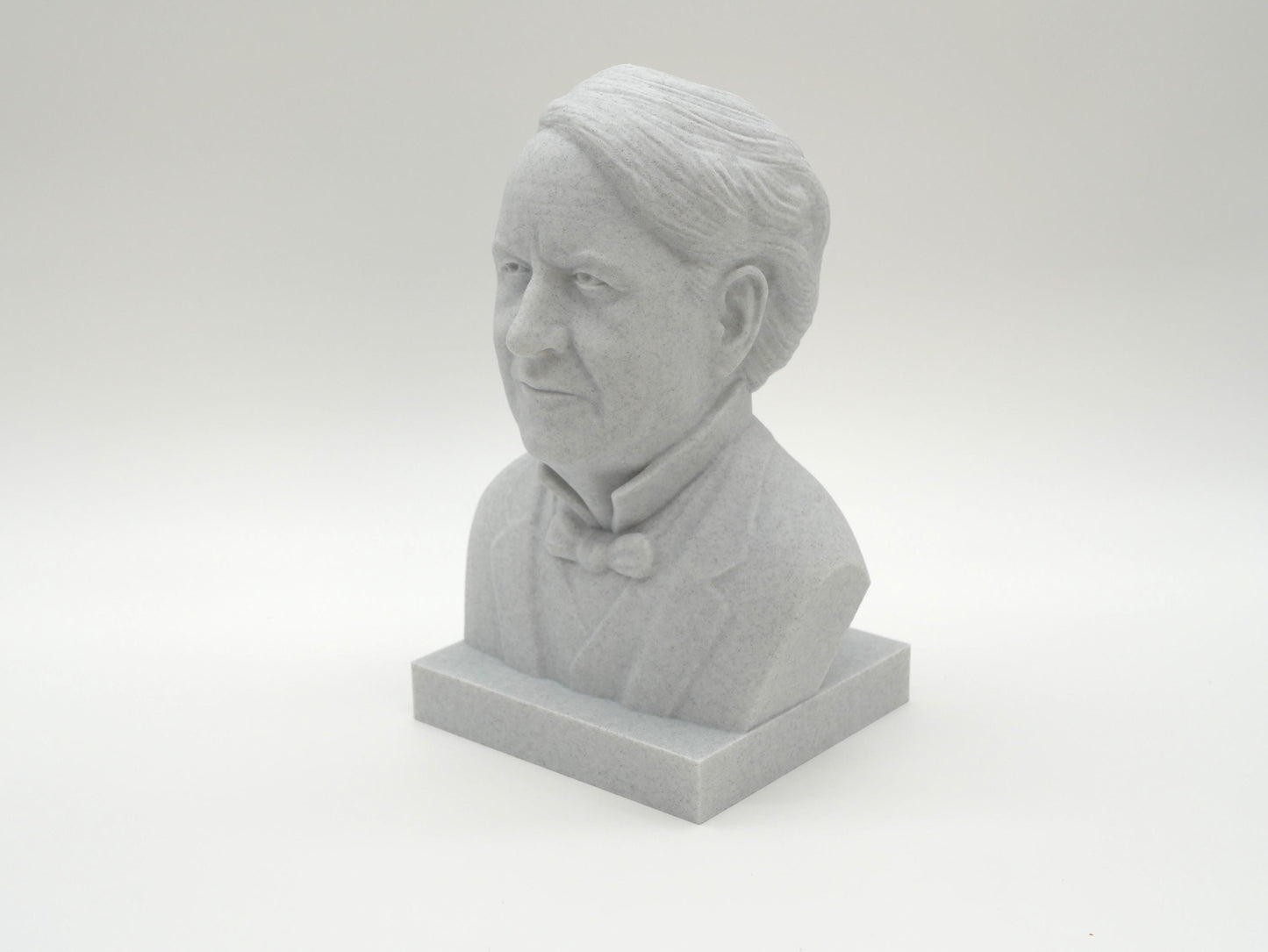 Thomas Alva Edison Life Size Sculpture Bust 3D Printed Decor Electrician Engineer Sculpt Inventor Business Electricity Founding Bookshelf