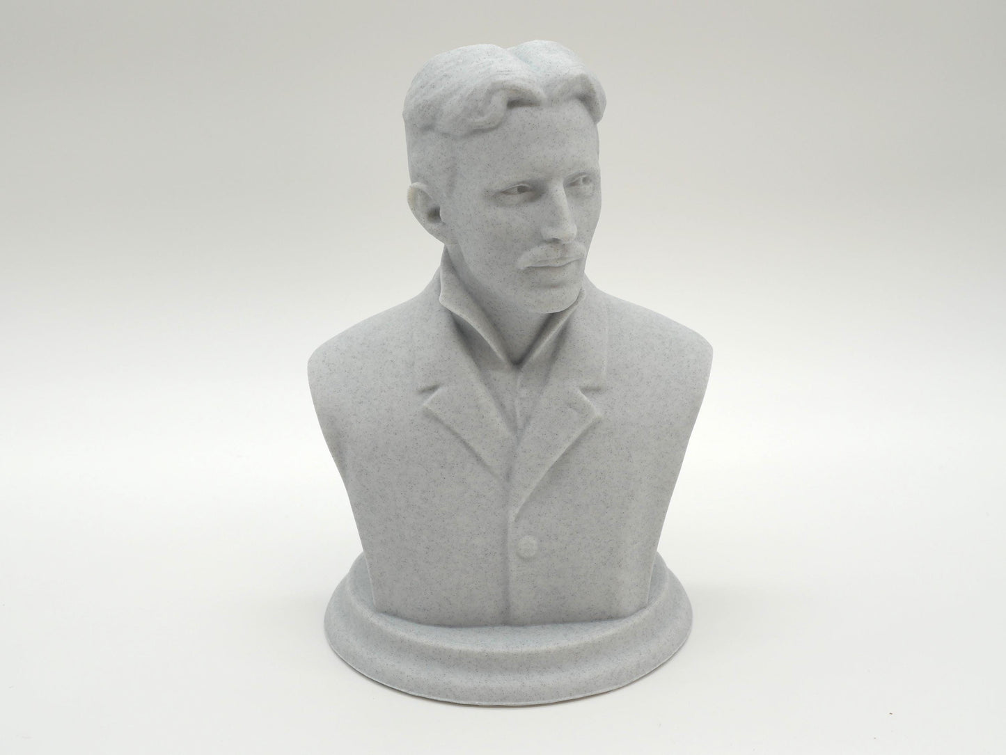 Nikola Tesla Life Size Sculpture Bust 3D Printed Decor Electrician Engineer Sculpt Inventor Business Electricity Founding Bookshelf