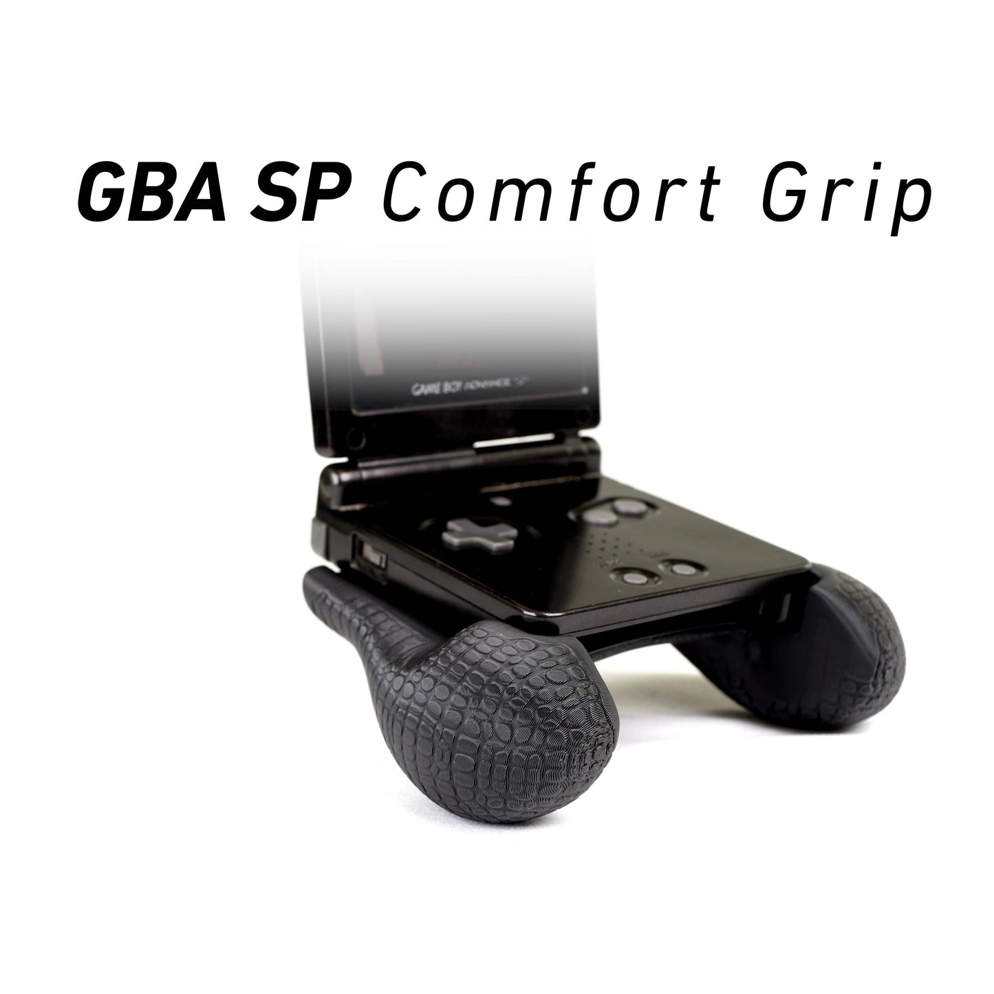 GBA SP Comfort Grip by JCSFY Textured Handles Black Original Game Boy Advance Sp Hand Held Thick Color | Slots Into Mobile Gaming Device