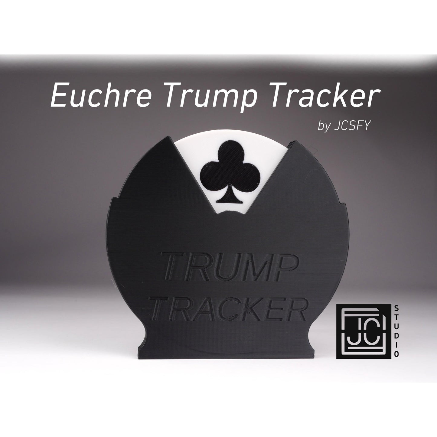 Euchre Trump Tracker Spinning Wheel for Playing Card Heart Diamond Spad Club Symbols Smooth Felt Glide White or Black for Card Player Gift