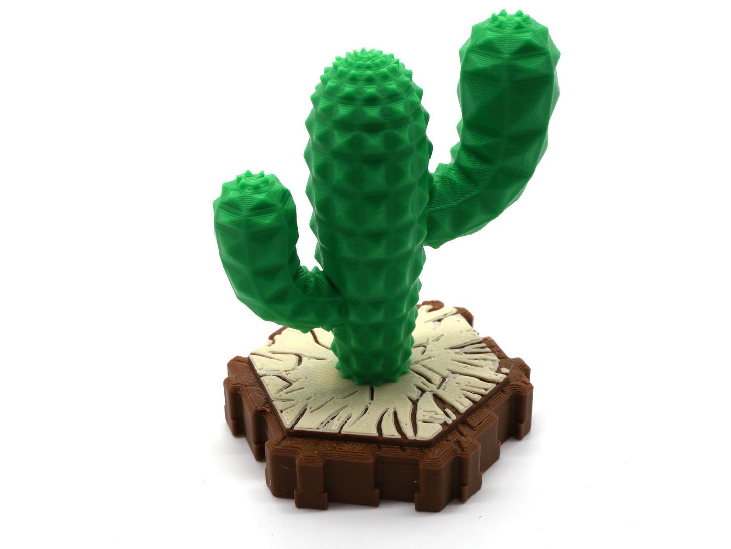Desert Cactus Hero Scape Single Hex Obstacle | Tabletop Terrain Piece | Magic Miniature Board Game | DnD Role Play Game Upgrade Tile Kit