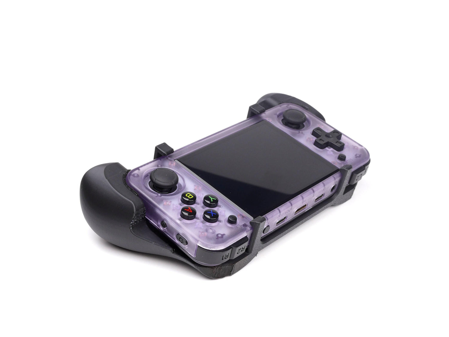 Felt Anbernic RG35XX-H Grip 2-in-1 Reversible Screen Cover & Thick Comfort Grip Case with Felt Wrap Ergonomic RG35X Handheld 2n1 RG35 Deluxe
