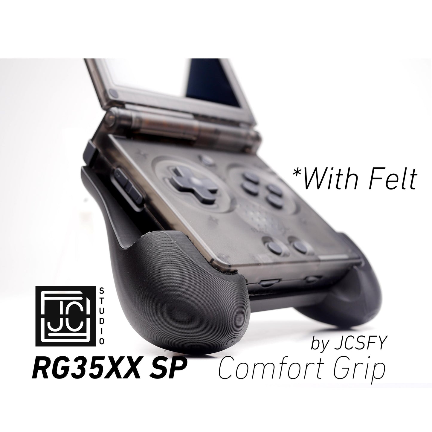 Anbernic RG35XX-SP Comfort Grip Felt Lining Case with Felt Wrap Ergonomic RG35X Handheld RG35 SP Back Plate Cover Scratch Protection