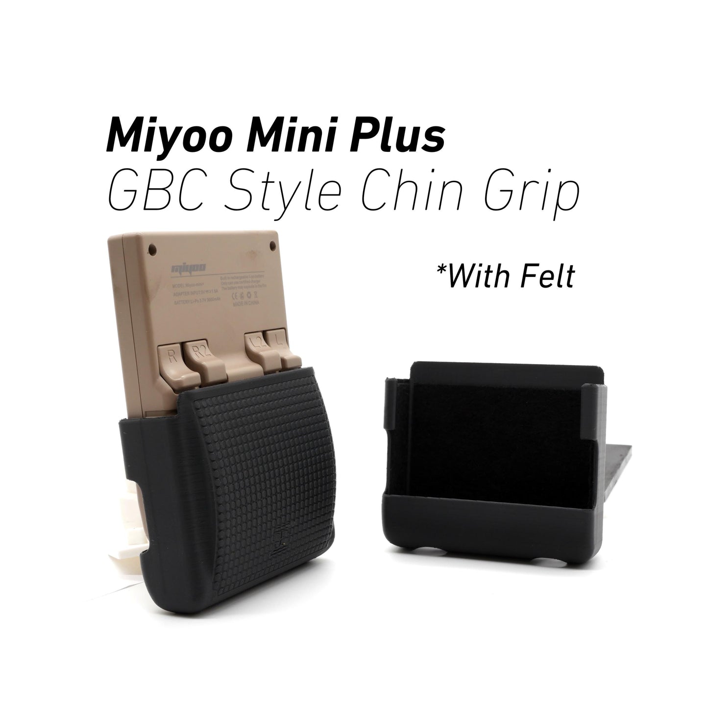 Miyoo Mini Plus Reversible Screen Cover GBC Style Chin Grip Felt Screen Protector