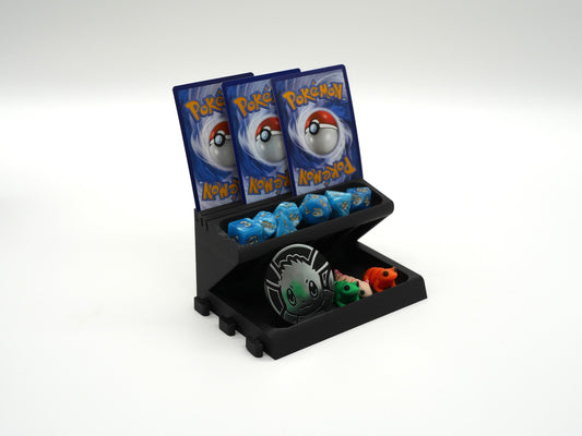 Accessory Token and Card Tray Tabletop Game Station Modular Add-On | Dice Tower | Board Game Organizer Tokens Cards DnD | WyldForm SpaceBar