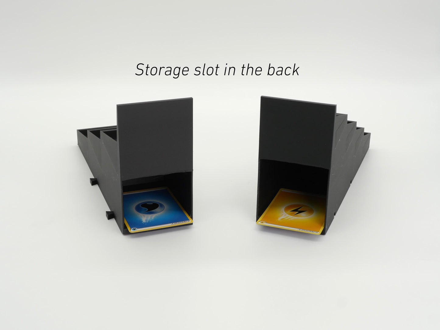 Modular TCG Display Stand β Fits 40/60/100 Card Decks β Expandable Tiered Organizer for Trading Cards & Game Tokens β Black by JCSFY