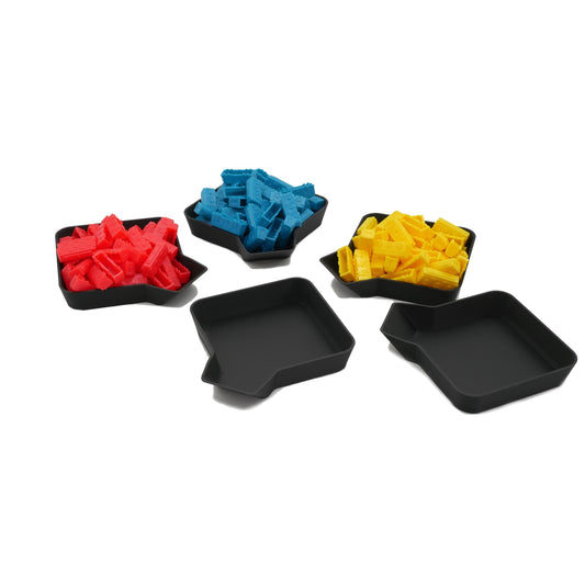 Board Game Piece Trays with Lip for Pouring and Storing Unique Tokens and Counters | Neatly Play Games like Monopoly Ticket 2 Ride and More!