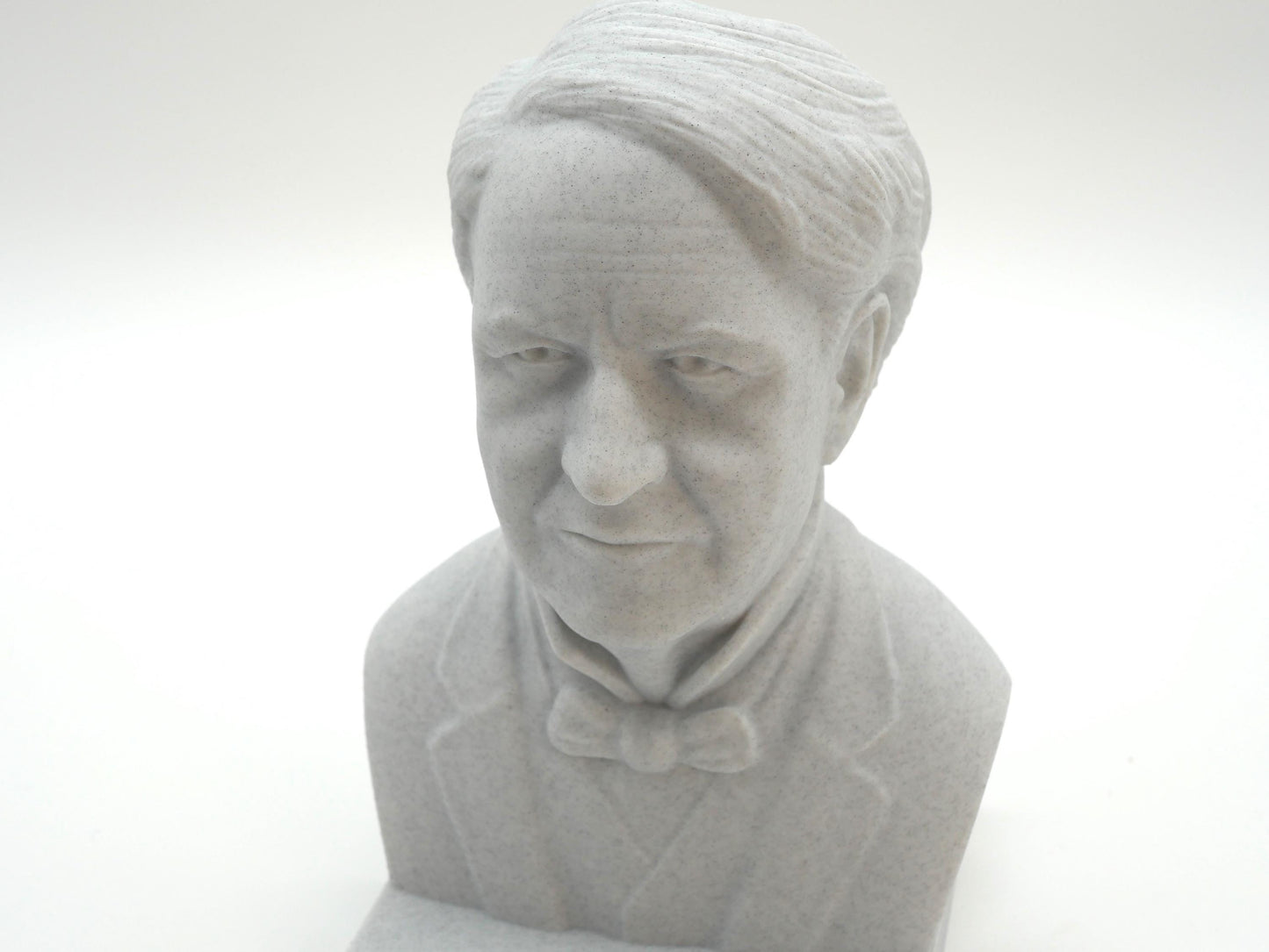 Thomas Alva Edison Life Size Sculpture Bust 3D Printed Decor Electrician Engineer Sculpt Inventor Business Electricity Founding Bookshelf