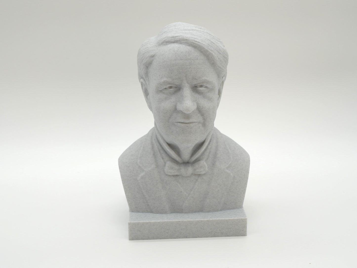 Thomas Alva Edison Life Size Sculpture Bust 3D Printed Decor Electrician Engineer Sculpt Inventor Business Electricity Founding Bookshelf