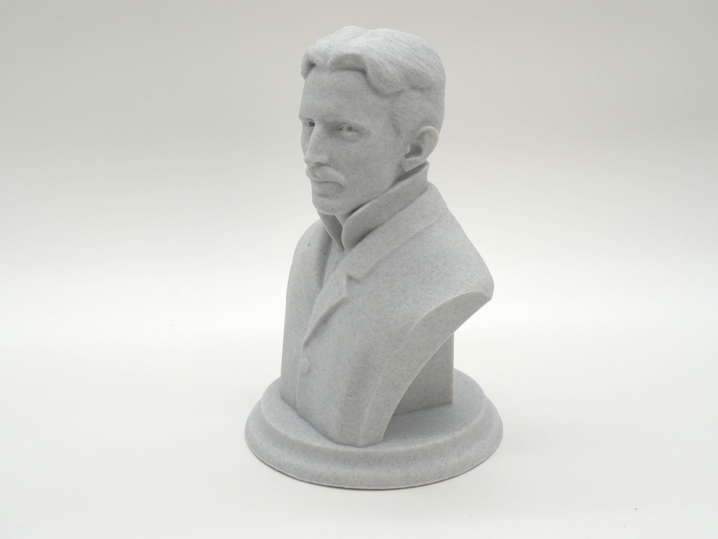 Nikola Tesla Life Size Sculpture Bust 3D Printed Decor Electrician Engineer Sculpt Inventor Business Electricity Founding Bookshelf