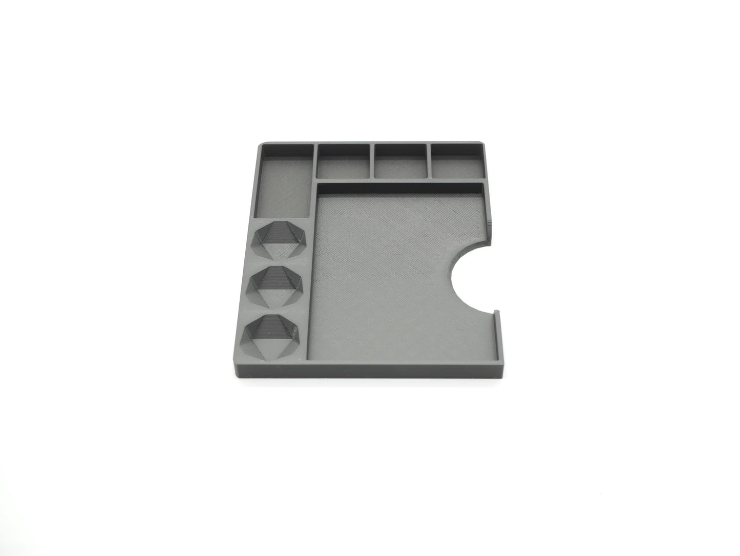 MTG Commander Tray with Dice Holder and Counter Sections | Organize Your Command Center D20 Case Box Sleeved | Magic Gathering The Land Mana