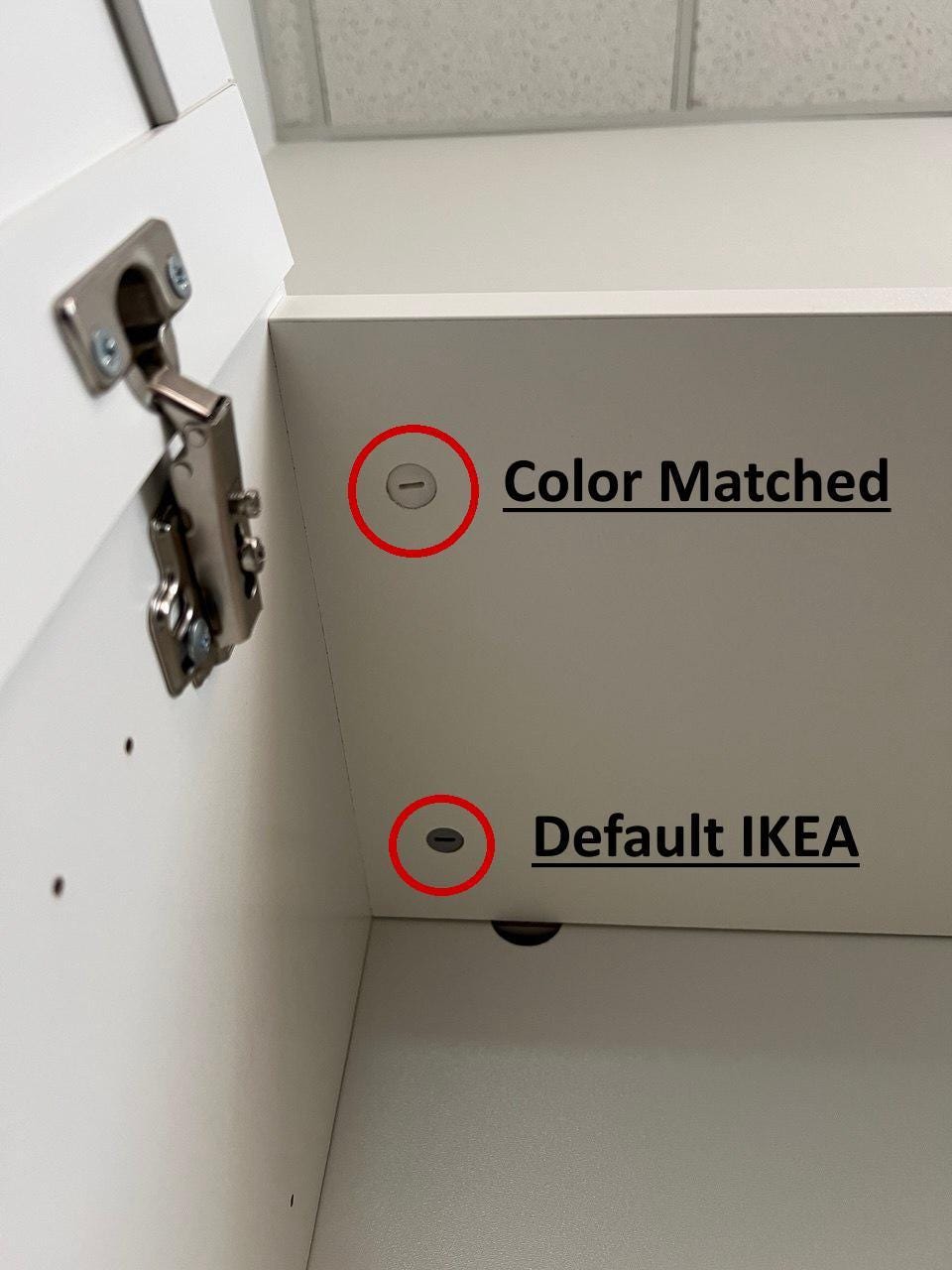IKEA Cam Lock Color Match Part for Malm Hemnes Besta Billy – Color Matching Upgrade Available in Dark Gray White Espresso and Walnut
