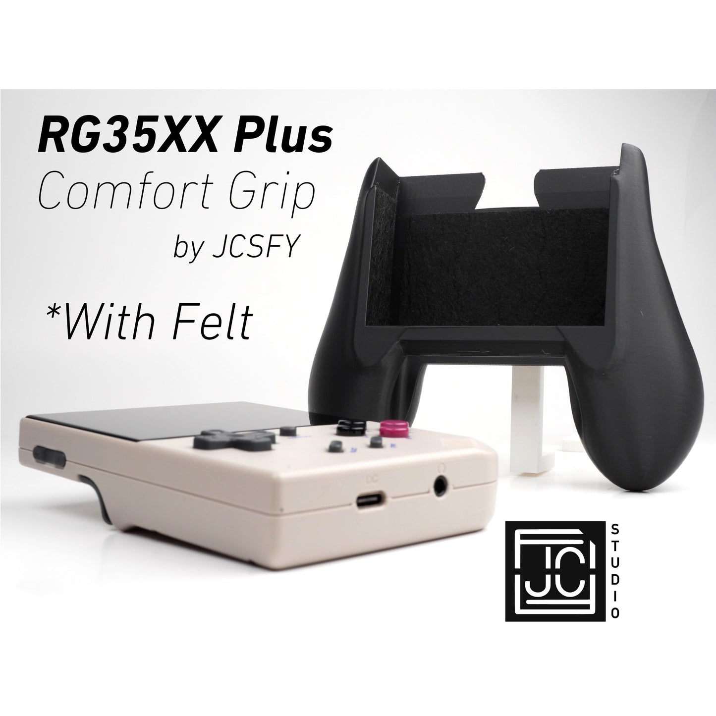 Felt Anbernic RG35XX Plus Grip Comfort Grip Ergonomic Design High Quality Smooth Attachment Handle Gaming Accessory for RG35 Anbernic