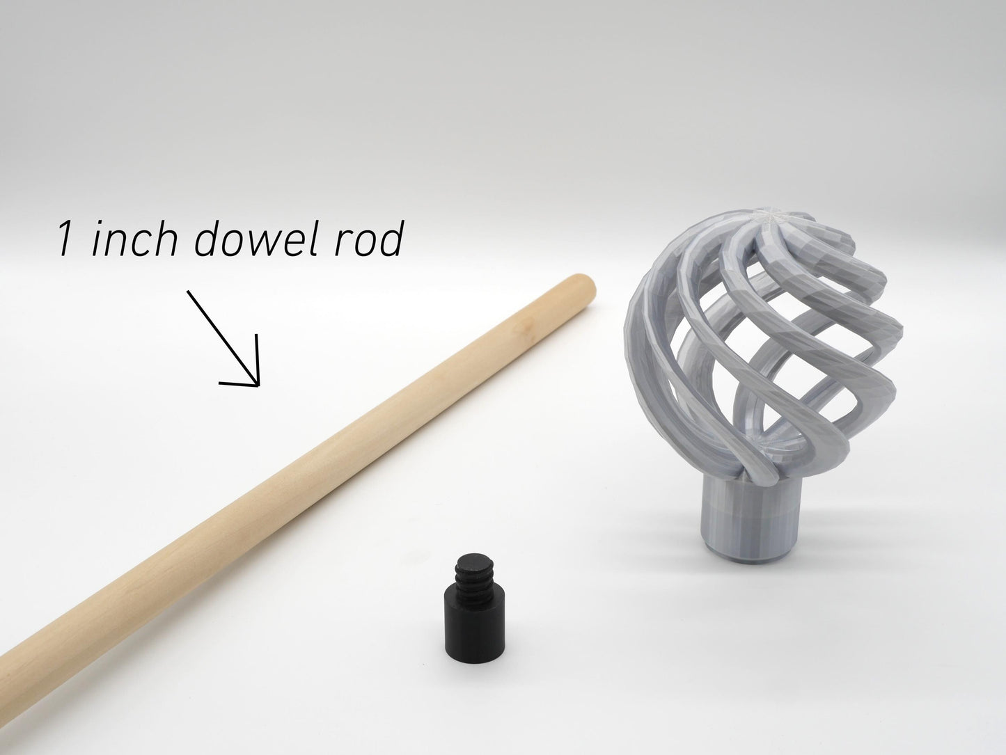 Mage Hand Staff Topper for Cosplay Sorcerer DnD Wizard | Orb Holding Hand Walking Stick Elf Elden Wand| 3D Printed Fantasy Cane Kit by JCSFY