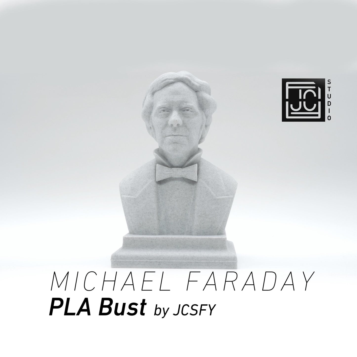 Michael Faraday Life Size Bust – 3D Printed Science Sculpture – Historical Physicist Statue – Unique Science Gift – Home or Classroom Decor