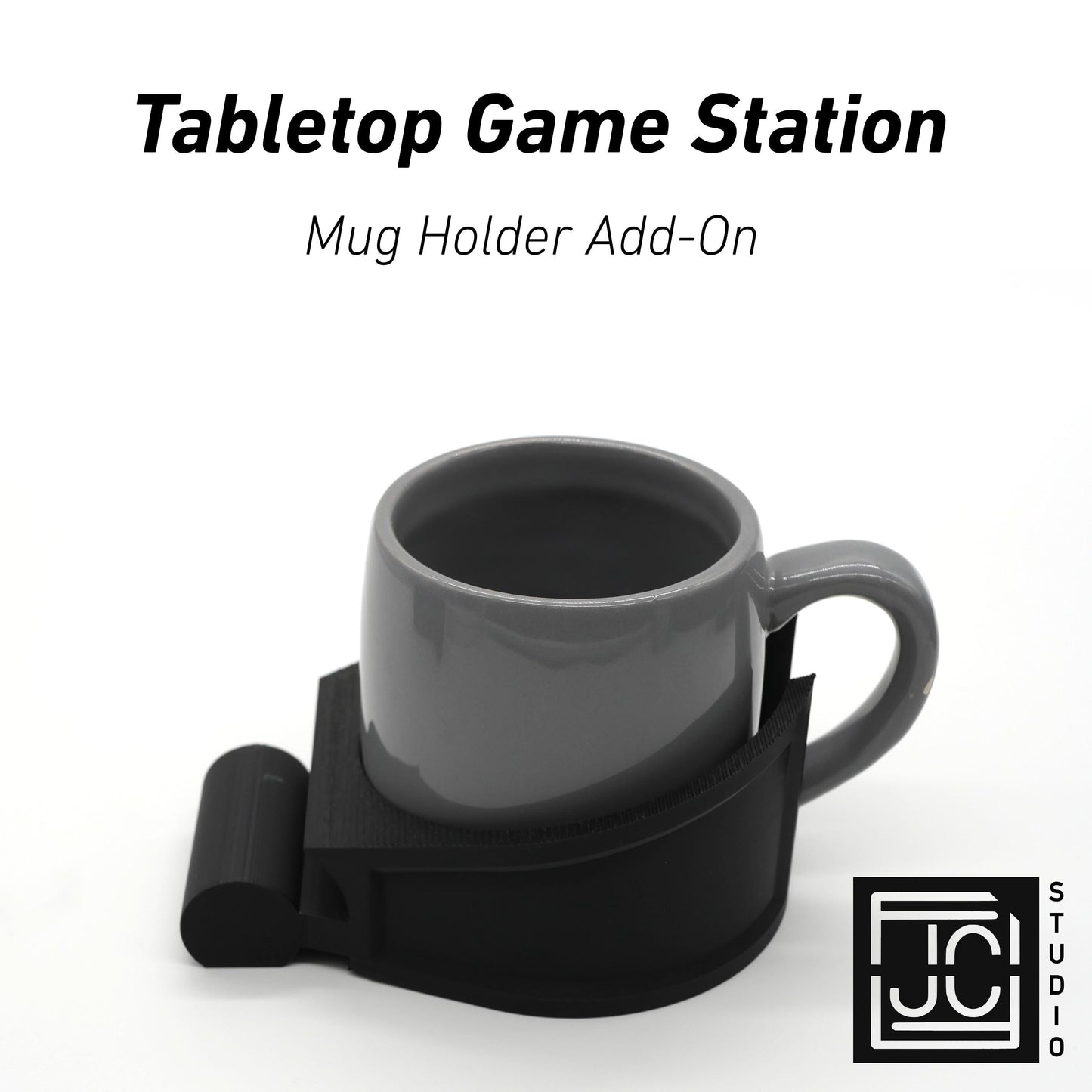 Mug Holder Attachment Tabletop Game Station Modular Add-On | Dice Tower Warhammer| Board Game Organizer Tokens Cards DnD | WyldForm SpaceBar