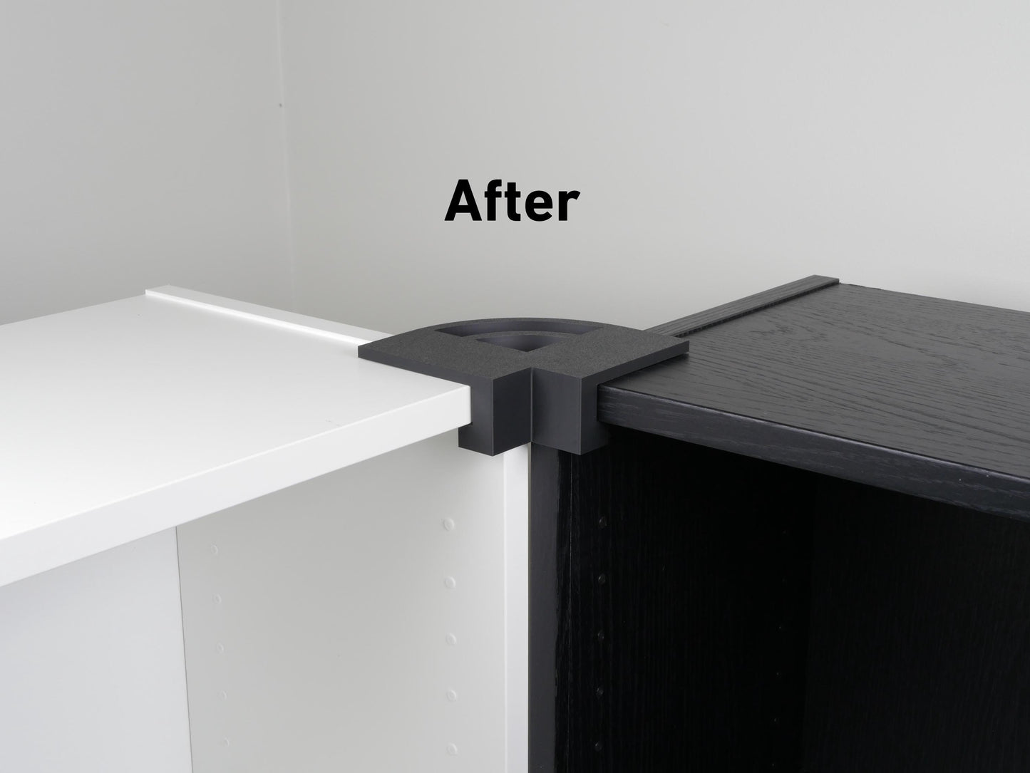 IKEA Billy Bookshelf 90 Degree Corner Hook Clip Aligner Shelves White Black Dark Gray Walnut IKEA Billy Easy Pressure Fit Tool No Screw