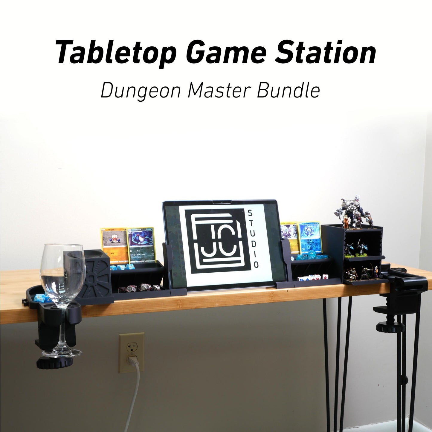 Dungeon Master Full Bundle Tabletop Game Station Modular Gaming | Dice Tower | Board Game Organizer Tokens and Cards DnD | WyldForm SpaceBar