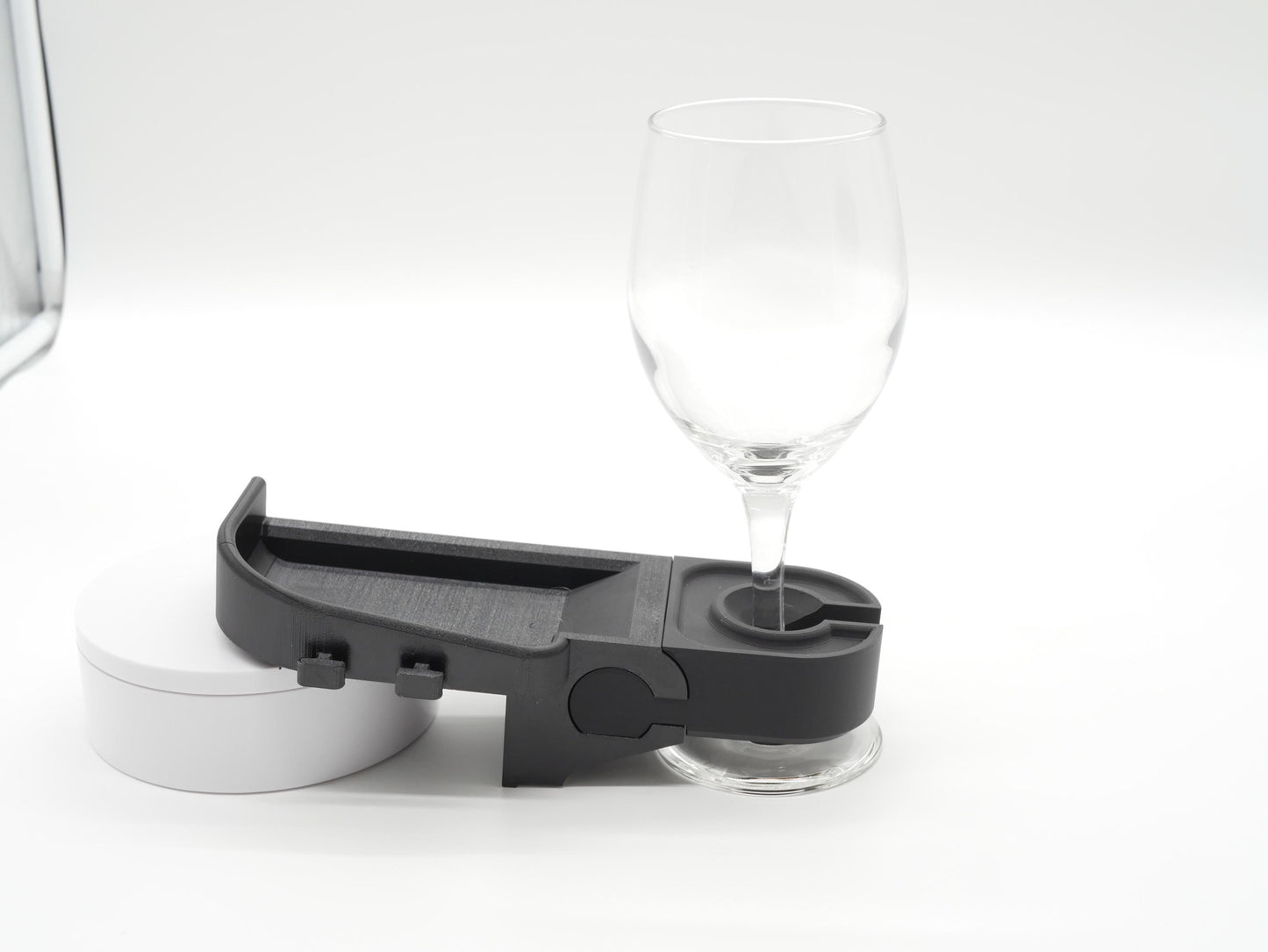 Wine Glass Holder Attachment Tabletop Game Station Modular Add-On | Dice Tower | Board Game Organizer Tokens Cards DnD | WyldForm SpaceBar
