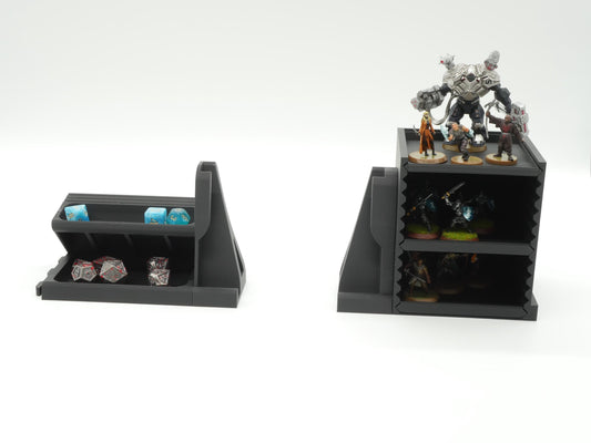 Tablet Stand Tabletop Game Station Modular Add-On Adjustable | Dice Tower | Board Game Organizer Tokens and Cards DnD | WyldForm SpaceBar